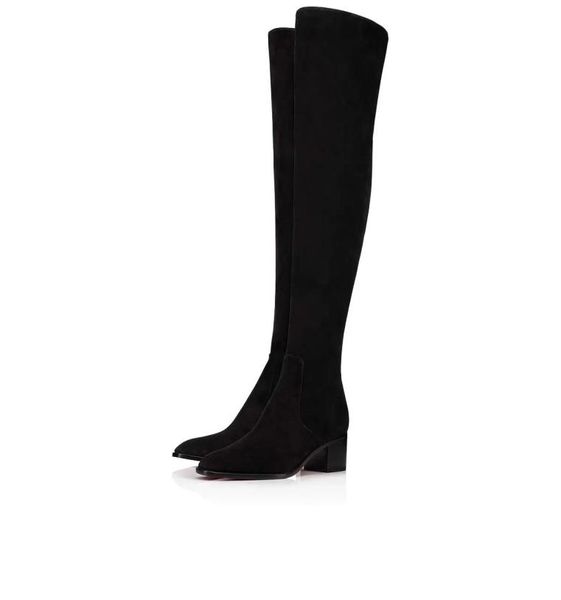with box women shoes luxury designer brand boots overtheknee boot sophisticated redbotto gazellou chunky heel almond shape toes 6899647, Black
with box women shoes luxury designer brand boots overtheknee boot sophisticated redbotto gazellou chunky heel almond shape toes 6899647, Black