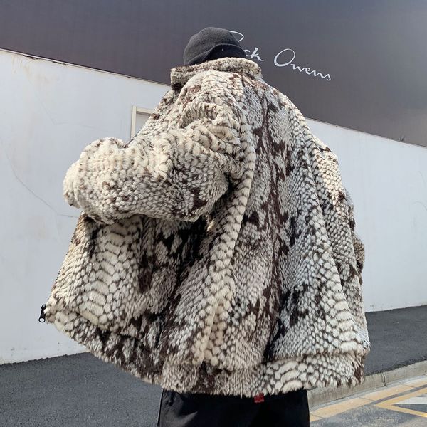men's down parkas hybskr oversized men faux fur snake skin pattern thicken coats gothic harajuku fashion brand male hip hop parka 22120, Black
men's down parkas hybskr oversized men faux fur snake skin pattern thicken coats gothic harajuku fashion brand male hip hop parka 22120, Black