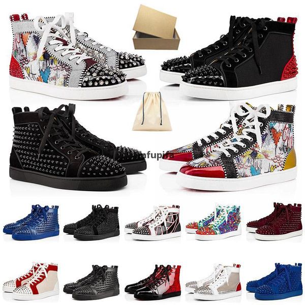 red bottomed christians luxurys with box red mens shoes women casual shoes loafers spikes platform flat designers trainers sneakers lmg, Black
red bottomed christians luxurys with box red mens shoes women casual shoes loafers spikes platform flat designers trainers sneakers lmg, Black