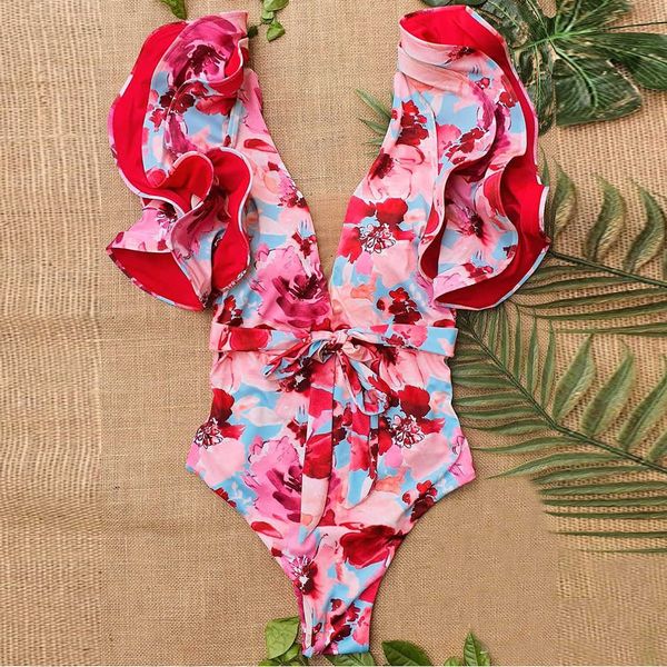 swim wear 2022 new ruffle print floral one piece strappy slimming swimwear women swimsuit deep-v bathing suit beach wear monkini t221216
swim wear 2022 new ruffle print floral one piece strappy slimming swimwear women swimsuit deep-v bathing suit beach wear monkini t221216
