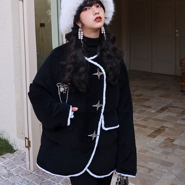 women s down parkas chinese retro literary women s down jacket long sleeve elegant temperament warm coat 221208, Black
women s down parkas chinese retro literary women s down jacket long sleeve elegant temperament warm coat 221208, Black