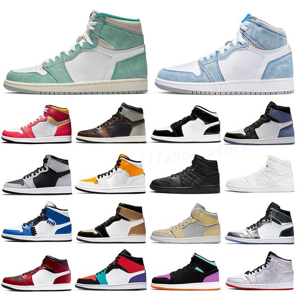 men 1 basketball shoes women 1s og university blue patent panda dark mocha bred shadow unc twist smoke grey custom mens women sports sneaker, Black
men 1 basketball shoes women 1s og university blue patent panda dark mocha bred shadow unc twist smoke grey custom mens women sports sneaker, Black