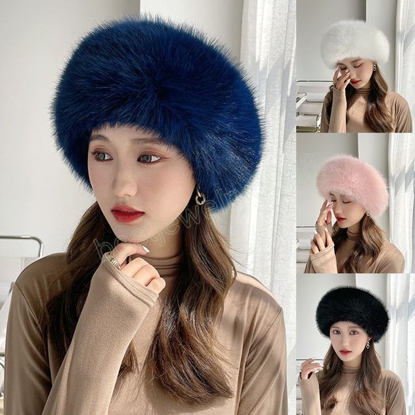 winter plush faux fur beanie hat women girl earmuffs fashion warm cap beret furry outdoor windproof thick hat, Blue;gray
winter plush faux fur beanie hat women girl earmuffs fashion warm cap beret furry outdoor windproof thick hat, Blue;gray