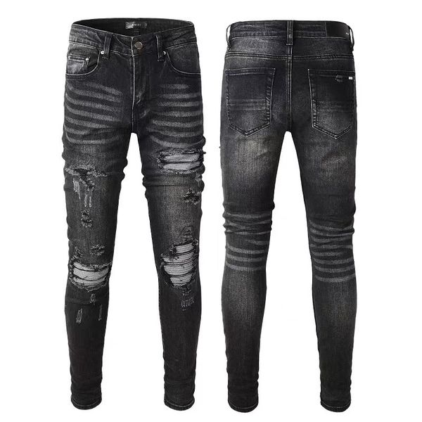 men's jeans european and american high street fashion slim jeans 816 folds stitching holes, Blue
men's jeans european and american high street fashion slim jeans 816 folds stitching holes, Blue