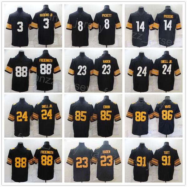 men football 14 george pickens jersey 23 joe haden 24 benny snell 50 ryan shazier 58 jack lambert 85 eric ebron 86 hines ward pat freiermuth, Black;red
men football 14 george pickens jersey 23 joe haden 24 benny snell 50 ryan shazier 58 jack lambert 85 eric ebron 86 hines ward pat freiermuth, Black;red