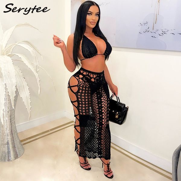 serytee 2 pcs dress knitted two piece set women corchet bikini and hollow out maxi skirt beach suit summer outfits clothing 2022 women', White
serytee 2 pcs dress knitted two piece set women corchet bikini and hollow out maxi skirt beach suit summer outfits clothing 2022 women', White