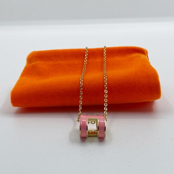 pink enamel necklace high end luxury h necklaces designer necklace letter women fashion pendant necklace 18k gold classic pendant christmas, Silver
pink enamel necklace high end luxury h necklaces designer necklace letter women fashion pendant necklace 18k gold classic pendant christmas, Silver