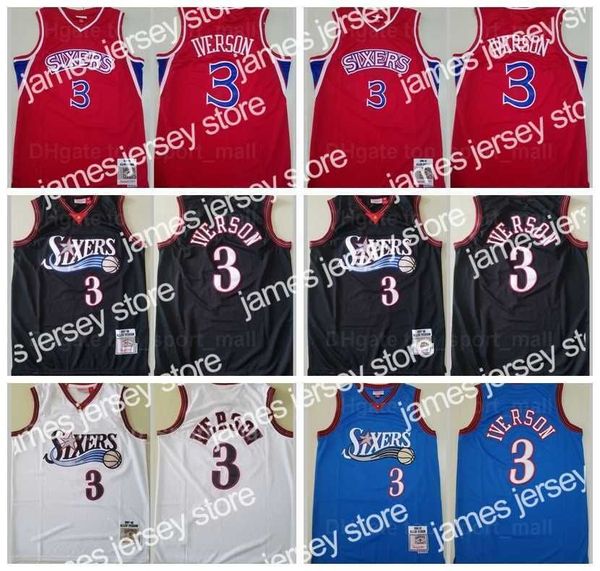 basketball jerseys men mitchell and ness basketball allen iverson jersey 3 vintage black white red blue team color breathable pure cotton go, Black;red
basketball jerseys men mitchell and ness basketball allen iverson jersey 3 vintage black white red blue team color breathable pure cotton go, Black;red