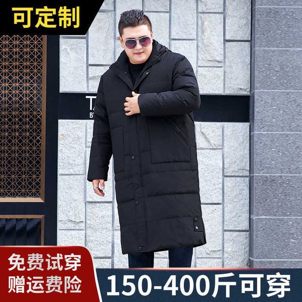 style men's down jacket long over knee fattened oversized 300kg fat man's winter coat cold proof and warm keeping, Black
style men's down jacket long over knee fattened oversized 300kg fat man's winter coat cold proof and warm keeping, Black