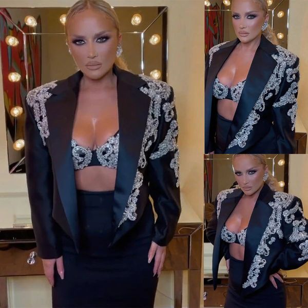 black noble blazer suits women beading appliques evening party pants suit tuxedos mother of the bride formal wear 3 pieces, Black;red
black noble blazer suits women beading appliques evening party pants suit tuxedos mother of the bride formal wear 3 pieces, Black;red