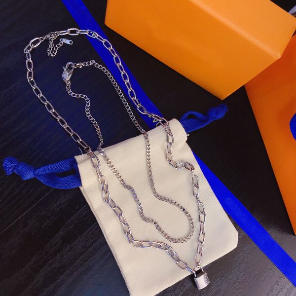 pendant necklaces fashion women luxury designer necklace choker pendant chain 18k gold plated stainless steel letter wedding jewelry accesso, Silver
pendant necklaces fashion women luxury designer necklace choker pendant chain 18k gold plated stainless steel letter wedding jewelry accesso, Silver