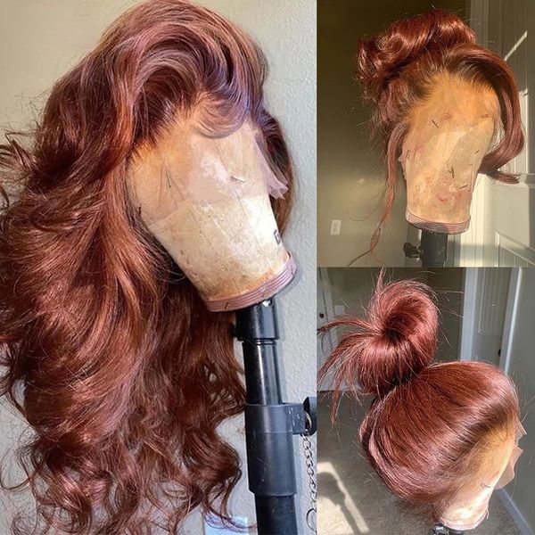 human hair hd lace front wig brown colored brazilian body wave wig perruque cheveux humain for women preplucked, Black
human hair hd lace front wig brown colored brazilian body wave wig perruque cheveux humain for women preplucked, Black