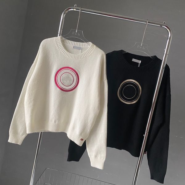 autumn and winter womens sweaters medieval letter embroidered knitted pullover sweater women, White;black
autumn and winter womens sweaters medieval letter embroidered knitted pullover sweater women, White;black