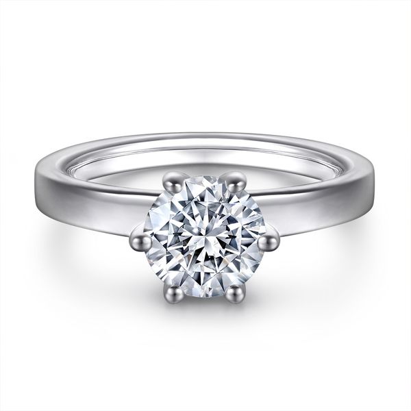 wedding accessories pure silver engagement rings fadeless single round diamond birdal ring proposal ring no fading ladies jewelry tl-058, White
wedding accessories pure silver engagement rings fadeless single round diamond birdal ring proposal ring no fading ladies jewelry tl-058, White
