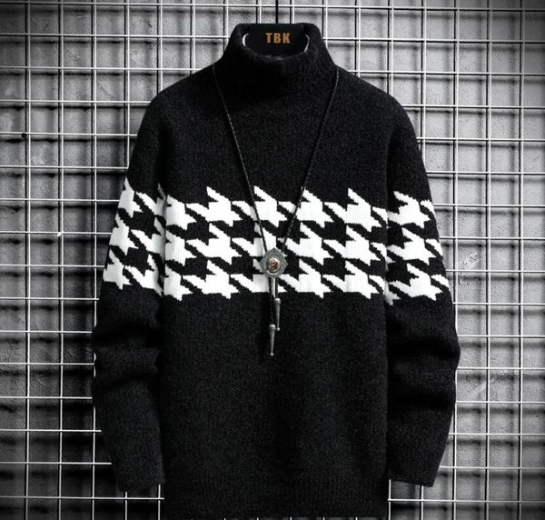 brand designer new turtleneck sweaters men harajuku slim fashion warm knitted pullovers mens print knit sweater streetwear, White;black 
brand designer new turtleneck sweaters men harajuku slim fashion warm knitted pullovers mens print knit sweater streetwear, White;black