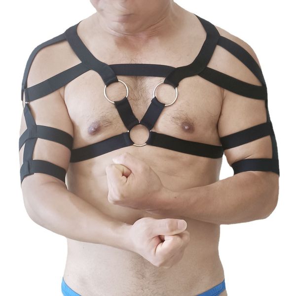 men' tank mens undershirts nylon body chest harness elastic strap bandage short shirt fetish costume erotic lingerie, White;black
men' tank mens undershirts nylon body chest harness elastic strap bandage short shirt fetish costume erotic lingerie, White;black