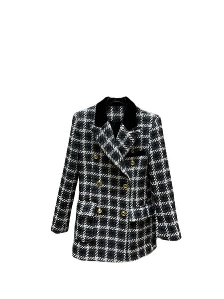 women's outerwear & coatsautumn and winter new temperament slim plaid coat23, Black
women's outerwear & coatsautumn and winter new temperament slim plaid coat23, Black