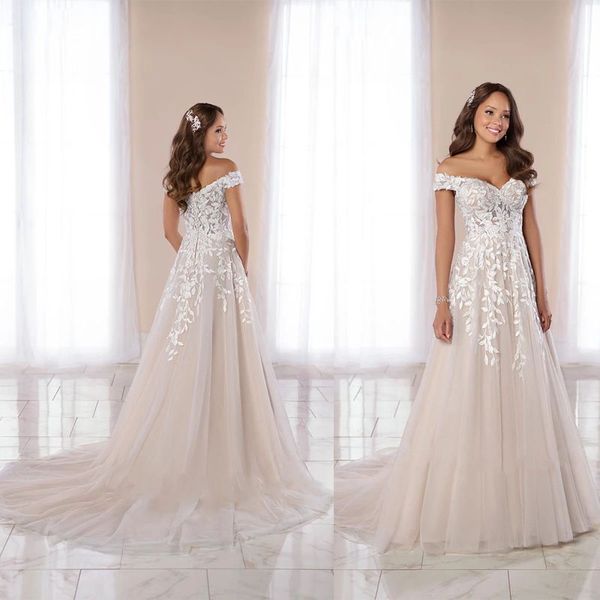 champagne a line wedding dresses 2022 lace appliques bridal gown vestidos de novia bride dresses, White
champagne a line wedding dresses 2022 lace appliques bridal gown vestidos de novia bride dresses, White