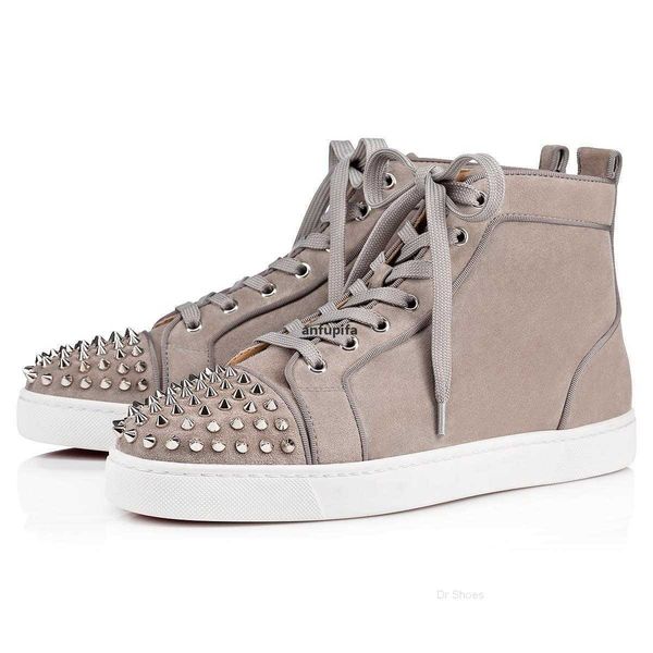 red bottomed christians khaki suede sheepskin calf sneaker women shoes high street suede genuine leather sneakers spiked toe fashi ohy, Black
red bottomed christians khaki suede sheepskin calf sneaker women shoes high street suede genuine leather sneakers spiked toe fashi ohy, Black