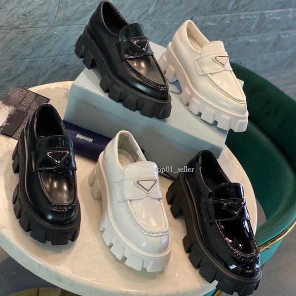 prad casual designer shoes monolith soft cowhide woman loafers rubber platform sneakers withe black shiny leather slipper thick chunky round
prad casual designer shoes monolith soft cowhide woman loafers rubber platform sneakers withe black shiny leather slipper thick chunky round
