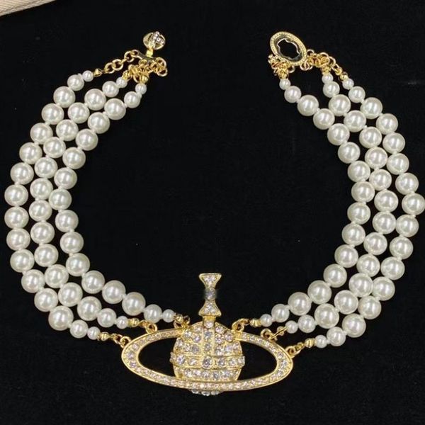 women pearl chain necklace rhinestone orbit pendant necklace for gift party fashion jewelry accessories, Silver
women pearl chain necklace rhinestone orbit pendant necklace for gift party fashion jewelry accessories, Silver