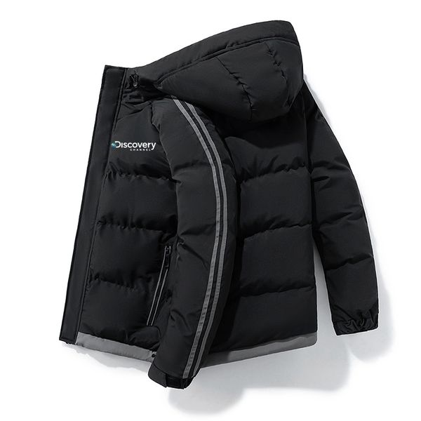 men s down parkas men jacket thicken cotton padded warm flap pocket overcoat discovery channel autumn winter hoodie coat streetwear clothing, Black
men s down parkas men jacket thicken cotton padded warm flap pocket overcoat discovery channel autumn winter hoodie coat streetwear clothing, Black