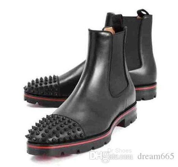 red-bottoms shoes christians new luxurys men boots red designer men ankle boots low heels genuine leather suede rivets melon spikes rzd, Black
red-bottoms shoes christians new luxurys men boots red designer men ankle boots low heels genuine leather suede rivets melon spikes rzd, Black