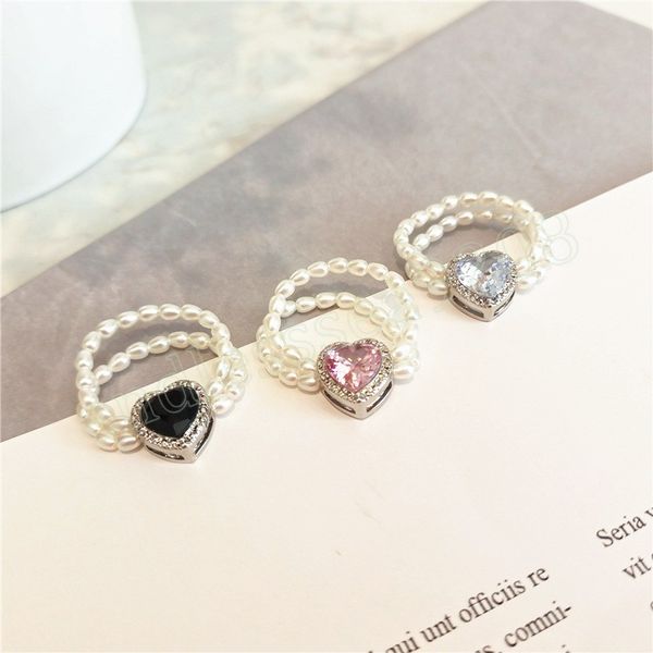 imitation pearl rings for women girls heart-shaped rhinestone rings wedding party festival ring fashion jewelry gifts, Silver
imitation pearl rings for women girls heart-shaped rhinestone rings wedding party festival ring fashion jewelry gifts, Silver