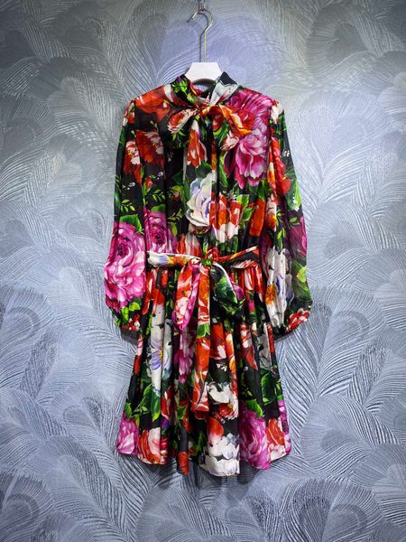 casual dresses dress floral silk spring 2023 new scarf collar scarf belt long sleeve, Black;gray
casual dresses dress floral silk spring 2023 new scarf collar scarf belt long sleeve, Black;gray