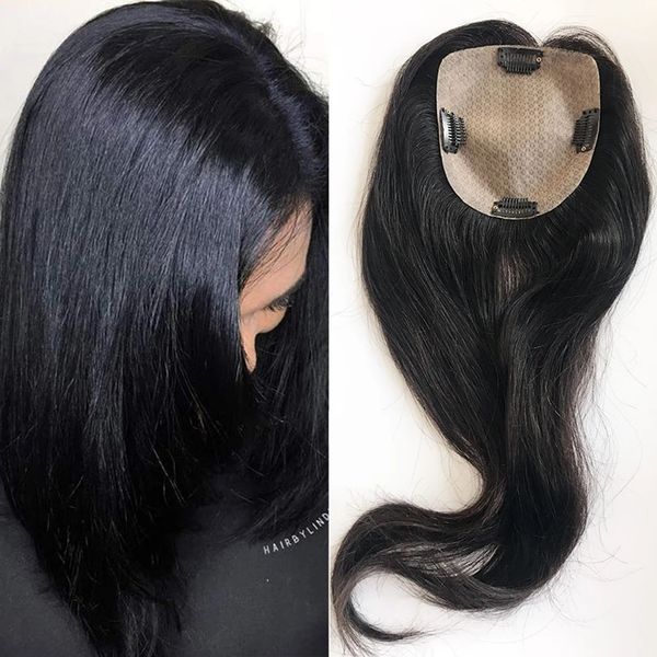 fashion european virgin human hair er for women silk smooth toupee 4 clips in ers fine hairpiece natural scalp skin base hairs piece 15x16cm, Black;brown 
fashion european virgin human hair er for women silk smooth toupee 4 clips in ers fine hairpiece natural scalp skin base hairs piece 15x16cm, Black;brown