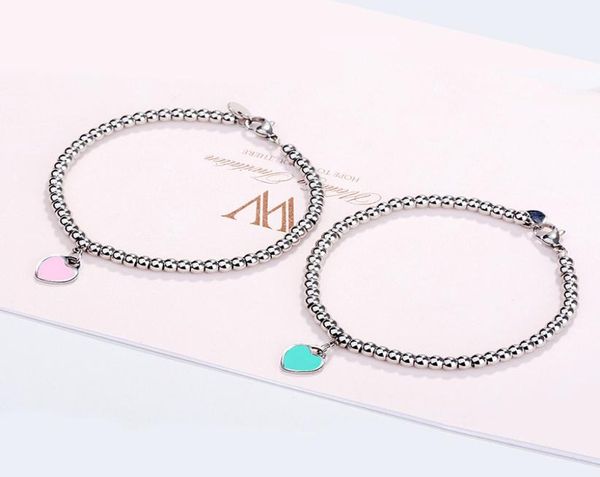 10mm heart bracelet women stainless steel 4mm beaded strands bracelets chain on hand gifts for girlfriend accessories pink red gre1732537, Black
10mm heart bracelet women stainless steel 4mm beaded strands bracelets chain on hand gifts for girlfriend accessories pink red gre1732537, Black