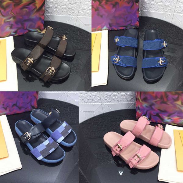 men women slipper designer sandals bom dia slides genuine leather summer beach flip flops oversize double buckle wedding party 2022 shoes wi, Black
men women slipper designer sandals bom dia slides genuine leather summer beach flip flops oversize double buckle wedding party 2022 shoes wi, Black
