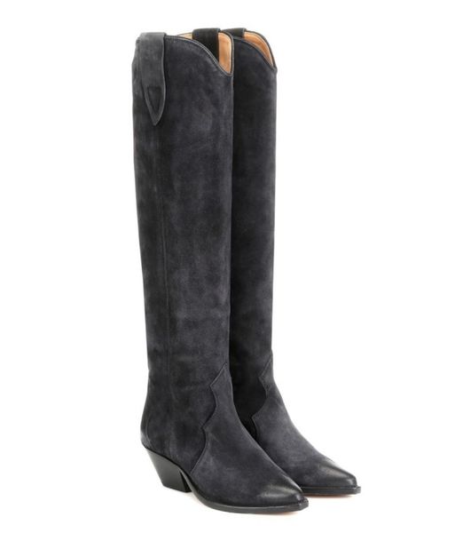 lady cowskin suede leather square chunky 5cm med heels knee boots pleated women martin knight cowboy booties pillage toes short pl9062187, Black
lady cowskin suede leather square chunky 5cm med heels knee boots pleated women martin knight cowboy booties pillage toes short pl9062187, Black