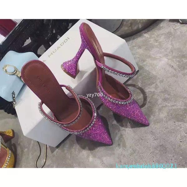 official amina muaddi perfect quality womens 95mm gilda embellished glitter mules crystal high heel shoes pqy, Black
official amina muaddi perfect quality womens 95mm gilda embellished glitter mules crystal high heel shoes pqy, Black