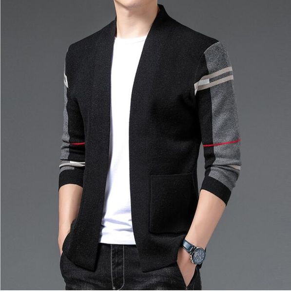 men's sweaters hip hop long sleeve casual button luxury jacket designer fashion knitted cardigan sweater coat, White;black
men's sweaters hip hop long sleeve casual button luxury jacket designer fashion knitted cardigan sweater coat, White;black