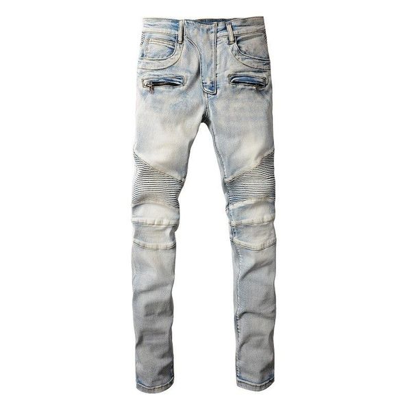 classic bal mens jeans slim fit patchwork trousers for men cargo zipper pocket pencil pants fashion brand, Blue
classic bal mens jeans slim fit patchwork trousers for men cargo zipper pocket pencil pants fashion brand, Blue