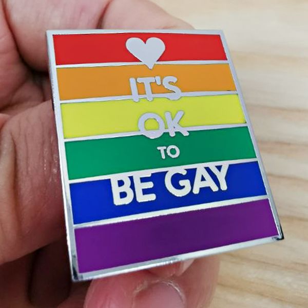 rainbow pride flag badge jewelry accessories gift lgbt brooch it's ok to be gay, Blue
rainbow pride flag badge jewelry accessories gift lgbt brooch it's ok to be gay, Blue