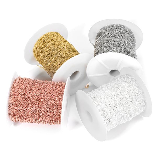 necklace chains for women gold plated 2.5mm twisted cable chain for jewelry making, Silver
necklace chains for women gold plated 2.5mm twisted cable chain for jewelry making, Silver