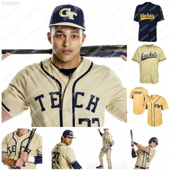 college baseball wears custom georgia tech yellow jackets gold ncaa baseball jersey for mens womens youth double stitched name and number, Black
college baseball wears custom georgia tech yellow jackets gold ncaa baseball jersey for mens womens youth double stitched name and number, Black