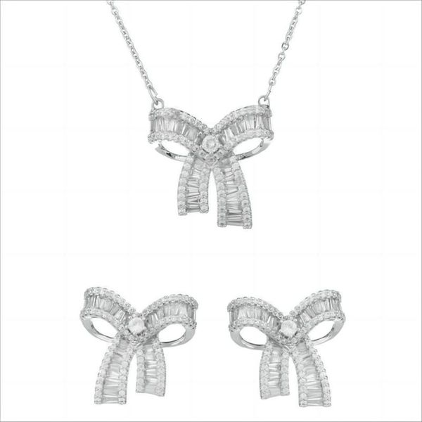 luxury bridal bow knot earrings necklace jewelry sets for wedding zirconia ear rings wholesale price fashion jewelry french style knotted je, Silver
luxury bridal bow knot earrings necklace jewelry sets for wedding zirconia ear rings wholesale price fashion jewelry french style knotted je, Silver