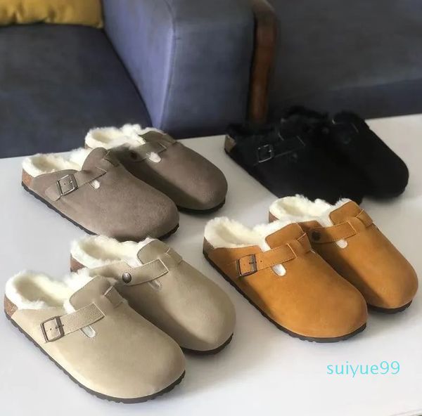slippers boston shearling sandals fur mule slipper designer clogs suede leathe wook fur cork flat slides fashion clog men womensandal size 3, Black
slippers boston shearling sandals fur mule slipper designer clogs suede leathe wook fur cork flat slides fashion clog men womensandal size 3, Black