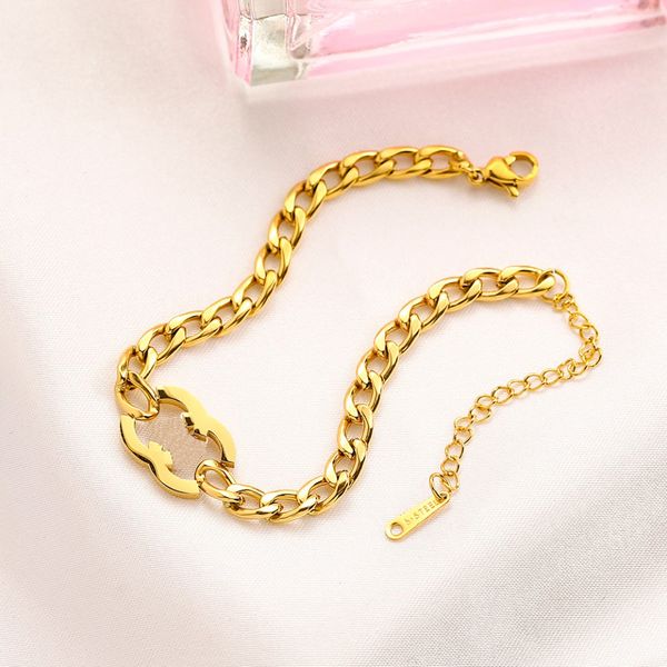 fashion 18k gold bracelets designed for women chain bracelet luxury brand jewelry bracelet classic high-grade stainless steel accessories ch, Black
fashion 18k gold bracelets designed for women chain bracelet luxury brand jewelry bracelet classic high-grade stainless steel accessories ch, Black