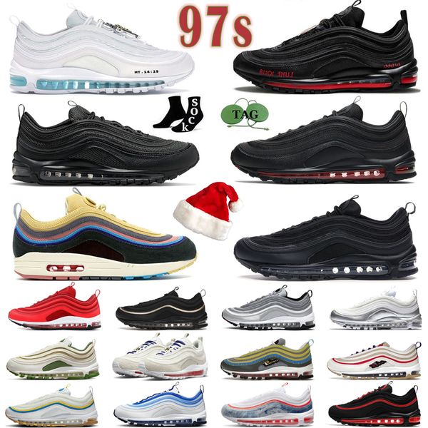 

og 97 97s shoes mens womens running shoes sean witherspoon silver bullet black white anthricite cowboys fan slime have a day runing designer