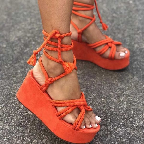 sandals 2022 summer new women's ankle strap beach platform wedge feminine hemp rope lace up fashion open toe t221209, Black
sandals 2022 summer new women's ankle strap beach platform wedge feminine hemp rope lace up fashion open toe t221209, Black