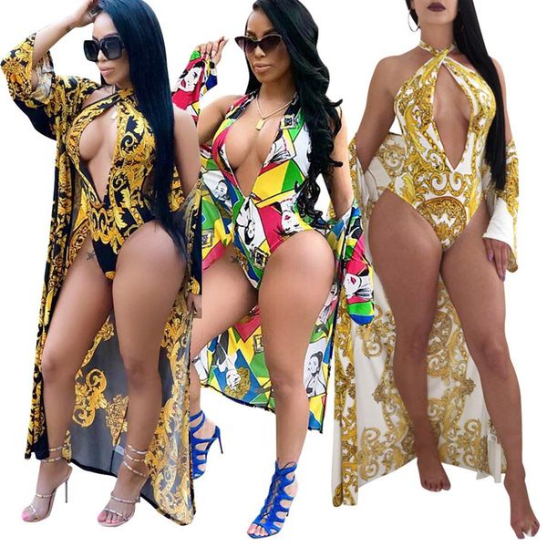 women summer bikini set swimsuit printed one piece swimwear long sleeve beach cover up swimsuits high waist 2pcs plus size clothes s-2x318q, White;black
women summer bikini set swimsuit printed one piece swimwear long sleeve beach cover up swimsuits high waist 2pcs plus size clothes s-2x318q, White;black