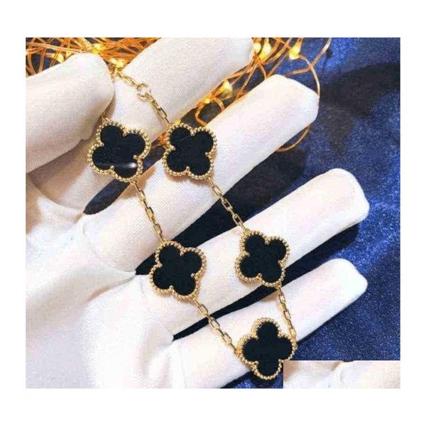 designer clover bracelet bangle charm bracelets classic fashion 4 leaf chain gold agate shell motherofpearl for women girls linka1 drop deli, Black
designer clover bracelet bangle charm bracelets classic fashion 4 leaf chain gold agate shell motherofpearl for women girls linka1 drop deli, Black