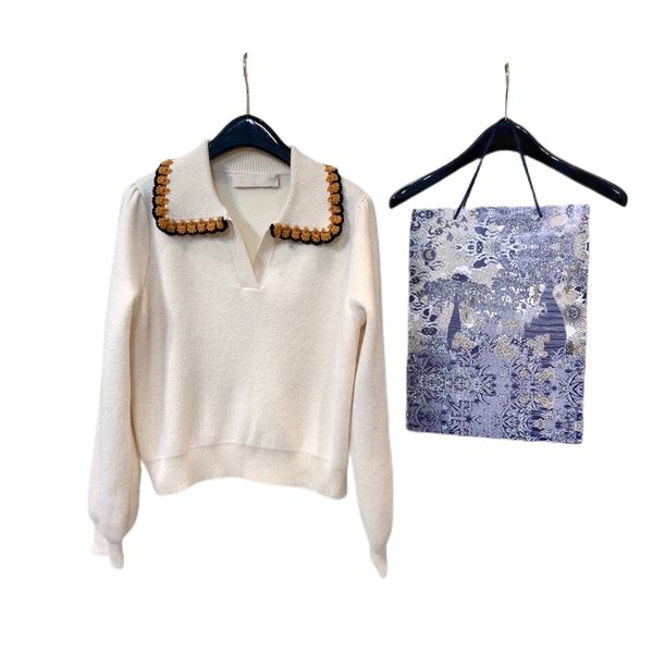 autumn and winter temperament new style with lovely temperament retro sweet turtleneck sweater, White;black
autumn and winter temperament new style with lovely temperament retro sweet turtleneck sweater, White;black