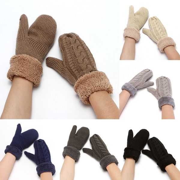 women fashion knit twist flowers mittens winter female wool plus cashmere velvet thickening warm full finger gloves guantes, White
women fashion knit twist flowers mittens winter female wool plus cashmere velvet thickening warm full finger gloves guantes, White