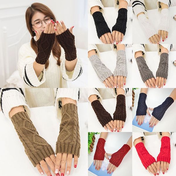 women stylish hand warmer winter gloves arm crochet knitting faux wool mitten warm fingerless glove twist pattern gloves, White
women stylish hand warmer winter gloves arm crochet knitting faux wool mitten warm fingerless glove twist pattern gloves, White