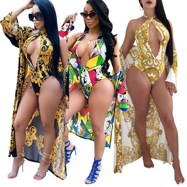 women summer bikini set swimsuit printed one piece swimwear long sleeve beach cover up swimsuits high waist 2pcs plus size clothes s-2x271s, White;black
women summer bikini set swimsuit printed one piece swimwear long sleeve beach cover up swimsuits high waist 2pcs plus size clothes s-2x271s, White;black
